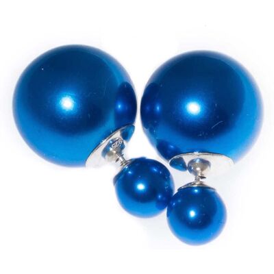 Silver Bar BB-örhängen Pearl 8/16 Electric Blue Silver Bar BB-örhängen Pearl 8/16 Electric Blue