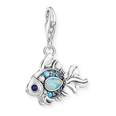Thomas Sabo Charm Club fish with blue stones silver berlock 1884-945-7 Thomas Sabo Charm Club fish with blue stones silver berlock 1884-945-7