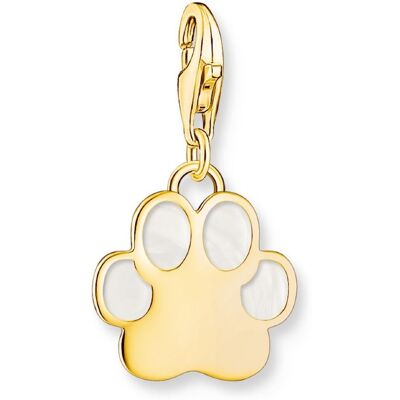 Thomas Sabo Charm Club Charmista dog paw enamel yellow-gold plated berlock 2014-427-39 Thomas Sabo Charm Club Charmista dog paw enamel yellow-gold plated berlock 2014-427-39