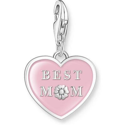 Thomas Sabo Charm Club Charmista pink heart with best mom silver berlock 2021-007-9 Thomas Sabo Charm Club Charmista pink heart with best mom silver berlock 2021-007-9