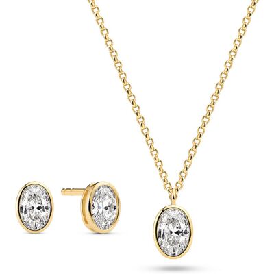 Sif Jakobs Sardinien smyckeset guld SJ-E2795N2795-CZ-YG Sif Jakobs Sardinien smyckeset guld SJ-E2795N2795-CZ-YG