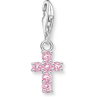 Thomas Sabo Charm Club Charmista pink cross silver berlock 2032-051-9 Thomas Sabo Charm Club Charmista pink cross silver berlock 2032-051-9