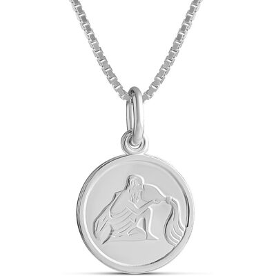 Top Gold silver Vattumannen horoskop hängsmycke med kedja 32 5702 0000 Top Gold silver Vattumannen horoskop hängsmycke med kedja 32 5702 0000