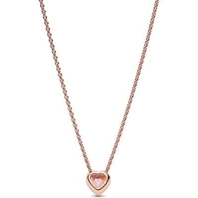 Pandora Timeless rosa hjärta halsband 388425C02-45 Pandora Timeless rosa hjärta halsband 388425C02-45