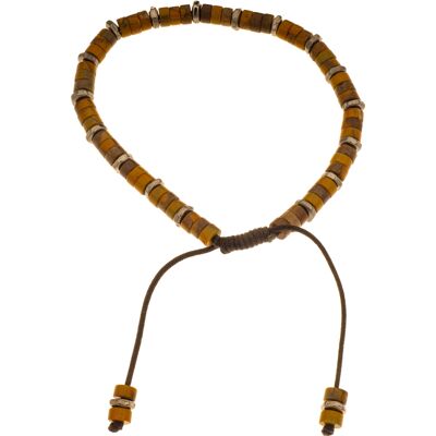 Silver Bar natural sten armband kaffe justebart 4423 Silver Bar natural sten armband kaffe justebart 4423
