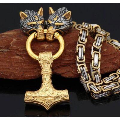Varia Design Golden Wolves halsband guld Varia Design Golden Wolves halsband guld