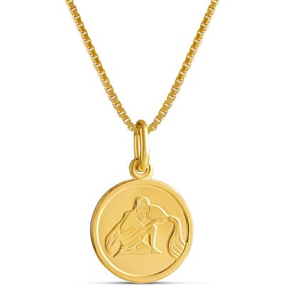 Top Gold förgyllt silver Vattumannen horoskop hängsmycke med kedja 45cm 52 5702 0000 Top Gold förgyllt silver Vattumannen horoskop hängsmycke med kedja 45cm 52 5702 0000