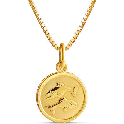 Top Gold förgyllt silver Fiskarna horoskop hängsmycke med kedja 45cm 52 5703 0000 Top Gold förgyllt silver Fiskarna horoskop hängsmycke med kedja 45cm 52 5703 0000