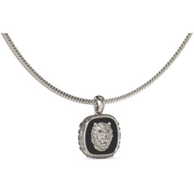 GUESS Lion King silver och svartfärgat lejonhalsband JUMN04002JWSTBKT/U GUESS Lion King silver och svartfärgat lejonhalsband JUMN04002JWSTBKT/U