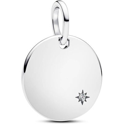 Pandora Moments graverbart silverhänge med diamant 394012C01 Pandora Moments graverbart silverhänge med diamant 394012C01