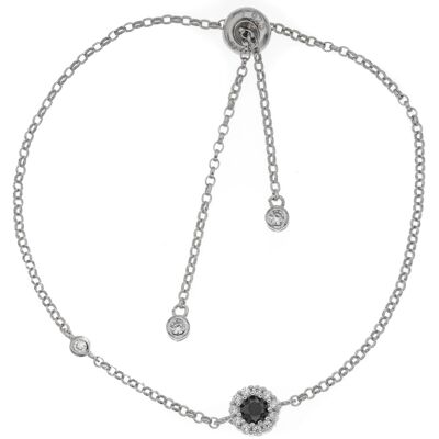 Silver Bar Diana armband svart 7574 Silver Bar Diana armband svart 7574