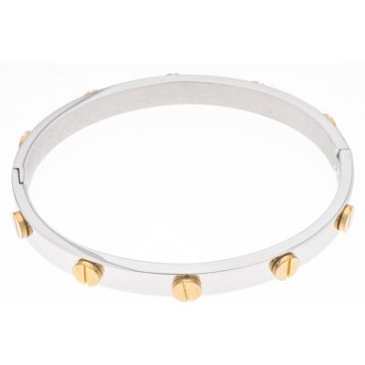 Silver Bar armband 2-färgad 6 mm 2-färgad 7707 Silver Bar armband 2-färgad 6 mm 2-färgad 7707