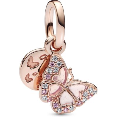 Pandora Moments Pink Butterfly & Quote berlock 782555C01 Pandora Moments Pink Butterfly & Quote berlock 782555C01