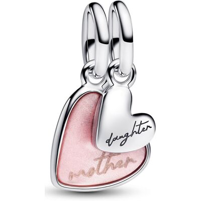 Pandora Moments pink pearl heart charm 793766C01 Pandora Moments pink pearl heart charm 793766C01