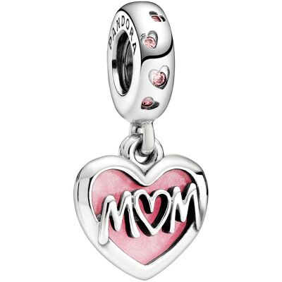 Pandora Mum Script Heart charm 798887C01 Pandora Mum Script Heart charm 798887C01