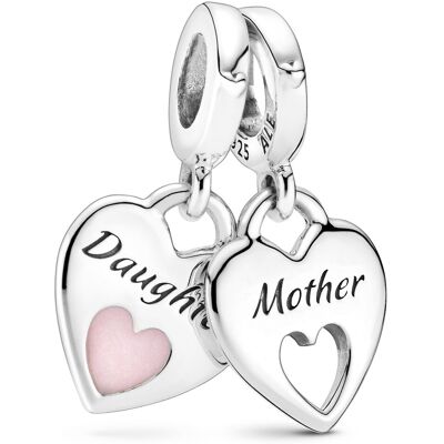 Pandora People charm Mother & Daughter Split Heart 799187C01 Pandora People charm Mother & Daughter Split Heart 799187C01
