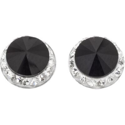 Silver Bar Spectrum stiftörhängen svart 8 mm 8188 Silver Bar Spectrum stiftörhängen svart 8 mm 8188