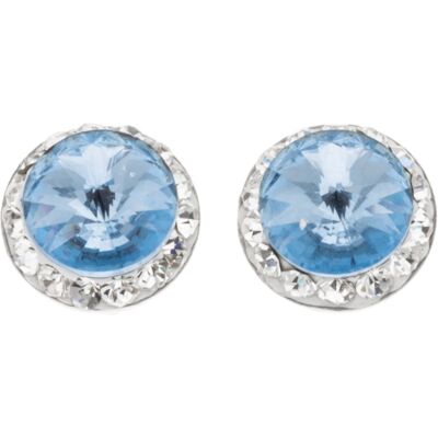 Silver Bar Spectrum stiftörhängen aqua 8 mm 8189 Silver Bar Spectrum stiftörhängen aqua 8 mm 8189