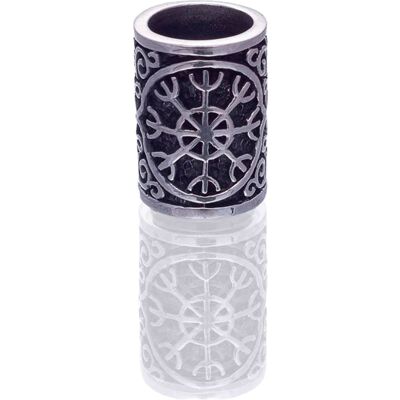Northern Viking Jewelry Silver Helm Of Awe skäggsmycke NVJHE015 Northern Viking Jewelry Silver Helm Of Awe skäggsmycke NVJHE015