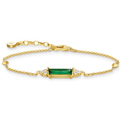 Thomas Sabo armband green stone gold A2018-971-6-L19V Thomas Sabo armband green stone gold A2018-971-6-L19V