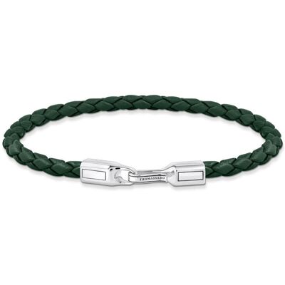 Thomas Sabo Rebel At Heart grönt läderarmband A2147-682-6-L19 Thomas Sabo Rebel At Heart grönt läderarmband A2147-682-6-L19