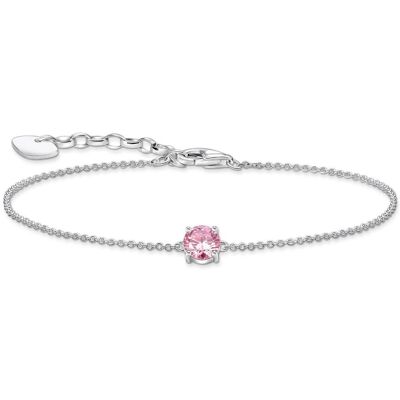 Thomas Sabo pink large zirconia pendant silverarmband A2156-051-9-L19V Thomas Sabo pink large zirconia pendant silverarmband A2156-051-9-L19V