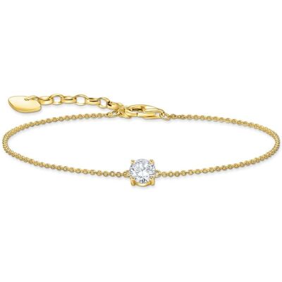 Thomas Sabo large zirconia pendant 18K guldpläteratarmband A2156-414-14-L19V Thomas Sabo large zirconia pendant 18K guldpläteratarmband A2156-414-14-L19V