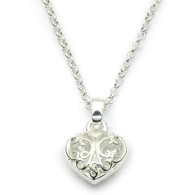 Övrigt Silver halsband hjärta filigran E64-PAPU01-45 Övrigt Silver halsband hjärta filigran E64-PAPU01-45