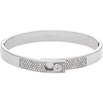 Giorgio Armani Emporio Armani Couples silverfärgat stålbangle-armband EGS3088040 Giorgio Armani Emporio Armani Couples silverfärgat stålbangle-armband EGS3088040