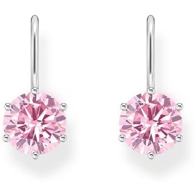 Thomas Sabo pink large zirconia stone silverörhängen H2287-051-9 Thomas Sabo pink large zirconia stone silverörhängen H2287-051-9