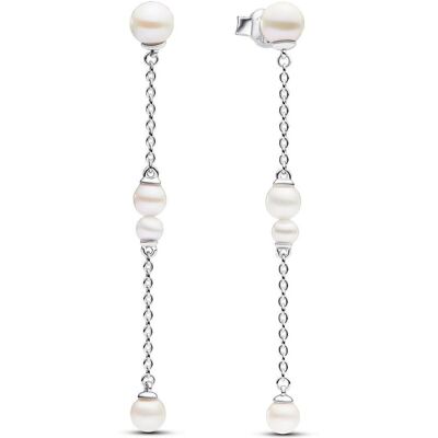 Pandora Timeless Sterling Silver shoulder-duster långa pärlörhängen 293152C01 Pandora Timeless Sterling Silver shoulder-duster långa pärlörhängen 293152C01