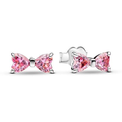 Pandora Timeless Bow örhänge pink cz 293505C01 Pandora Timeless Bow örhänge pink cz 293505C01