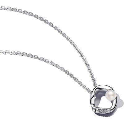 Pandora Essence Sterling silver pärl-zirkoniastenhalsband 393303C01-45 Pandora Essence Sterling silver pärl-zirkoniastenhalsband 393303C01-45