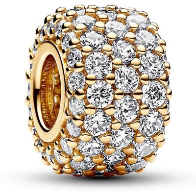 Pandora Moments Sparkling Pave Triple-row 14k Gold-plated berlock 762820C01 Pandora Moments Sparkling Pave Triple-row 14k Gold-plated berlock 762820C01