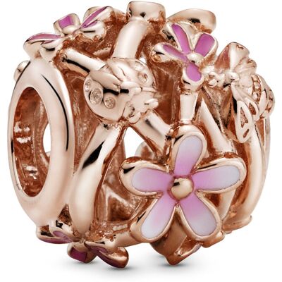 Pandora Openwork Pink Daisy Flower charm 788772C01 Pandora Openwork Pink Daisy Flower charm 788772C01