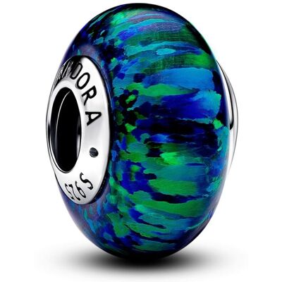 Pandora Moments Sterling silver Synthetic Opal Green berlock 791691C04 Pandora Moments Sterling silver Synthetic Opal Green berlock 791691C04