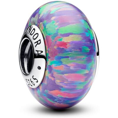 Pandora Moments Sterling silver berlock with lavender purple lab-created opal 791691C05 Pandora Moments Sterling silver berlock with lavender purple lab-created opal 791691C05