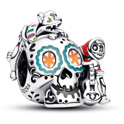 Pandora Disney x Pandora Pixar Halloween Glow-in-the-dark Coco Miguel & Dante Skull berlock 792817C01 Pandora Disney x Pandora Pixar Halloween Glow-in-the-dark Coco Miguel & Dante Skull berlock 792817C01