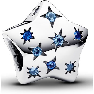 Pandora Moments Bold Sparkling Star Sterling silver Blue crystal berlock 792974C01 Pandora Moments Bold Sparkling Star Sterling silver Blue crystal berlock 792974C01