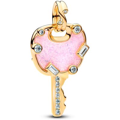 Pandora Moments guld-platerad rosa nyckel berlock 764349C01 Pandora Moments guld-platerad rosa nyckel berlock 764349C01