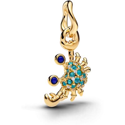 Pandora Moments gulgallrad färgglad krabba charm 764684C01 Pandora Moments gulgallrad färgglad krabba charm 764684C01