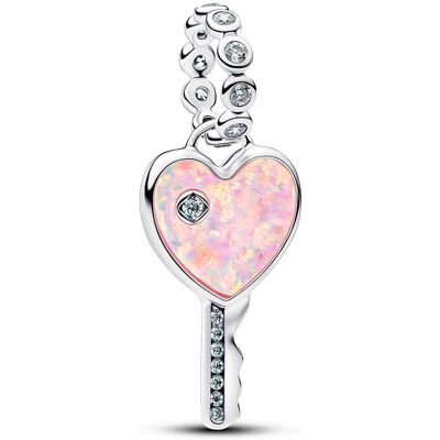 Pandora Moments silver rosa hjärtnyckel berlock 794427C01 Pandora Moments silver rosa hjärtnyckel berlock 794427C01