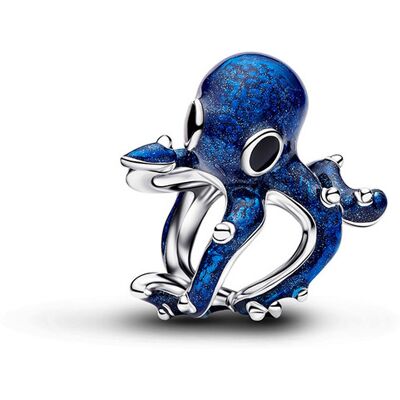 Pandora Moments bläckfisk charm i silver och blått 794706C01 Pandora Moments bläckfisk charm i silver och blått 794706C01