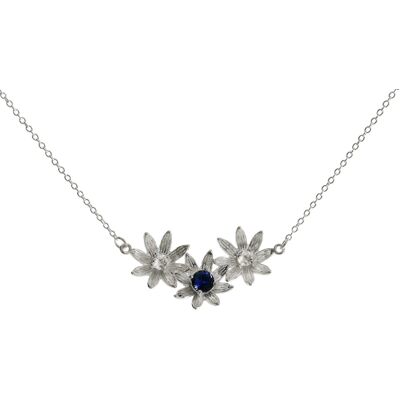 Hopea-Puro Hopeapuro Dahlia halsband blå K414 Hopea-Puro Hopeapuro Dahlia halsband blå K414