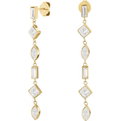 Rosefield Playful Crystals förgyllda hängande örhängen JECPG-J1169 Rosefield Playful Crystals förgyllda hängande örhängen JECPG-J1169