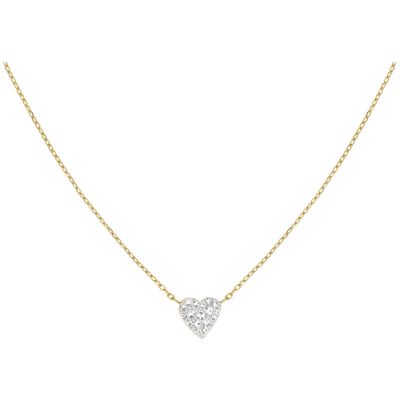 Rosefield Pave Heart förgyllt halsband JNPHG-J1273 Rosefield Pave Heart förgyllt halsband JNPHG-J1273