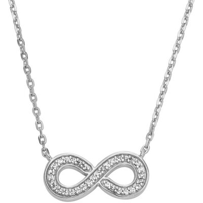 Fossil Sterling Infinity pave halsband JFS00632040 Fossil Sterling Infinity pave halsband JFS00632040