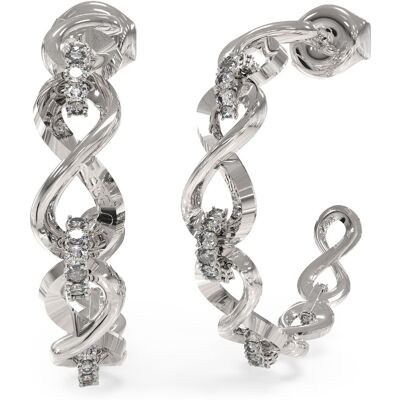 GUESS Endless dream silverfärgad infinity hoops JUBE03267JWRHT/U GUESS Endless dream silverfärgad infinity hoops JUBE03267JWRHT/U