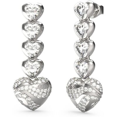 GUESS In my heart silverfärgade örhängen JUBE04493JWRHT/U GUESS In my heart silverfärgade örhängen JUBE04493JWRHT/U