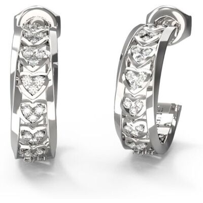 GUESS Mon amour silverfärgade hjärtörhängen JUBE04603JWRHT/U GUESS Mon amour silverfärgade hjärtörhängen JUBE04603JWRHT/U